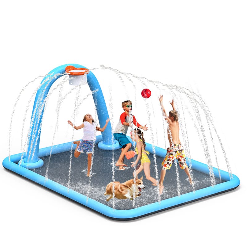 Splash Pad with Basketball Hoop (2)